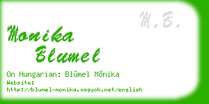 monika blumel business card