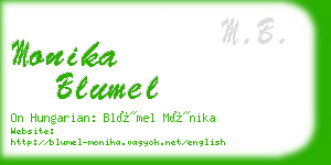 monika blumel business card